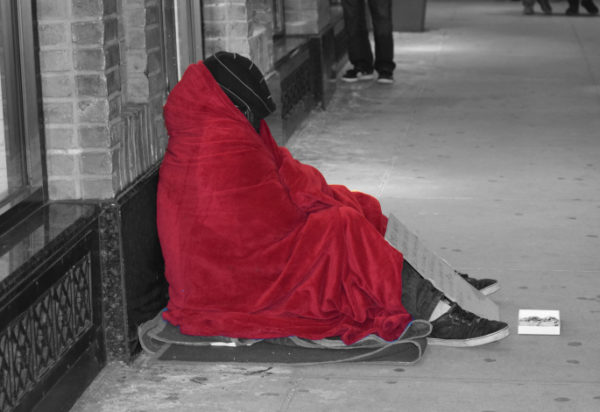 Man who's almost at rock bottom