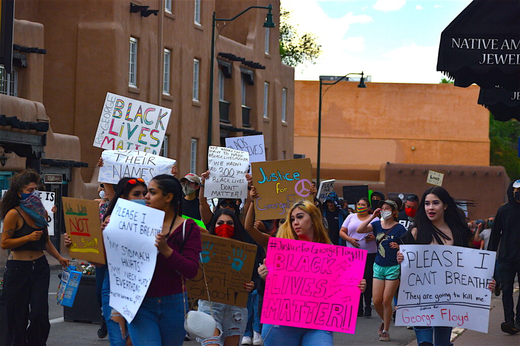 George Floyd protesters march in anger